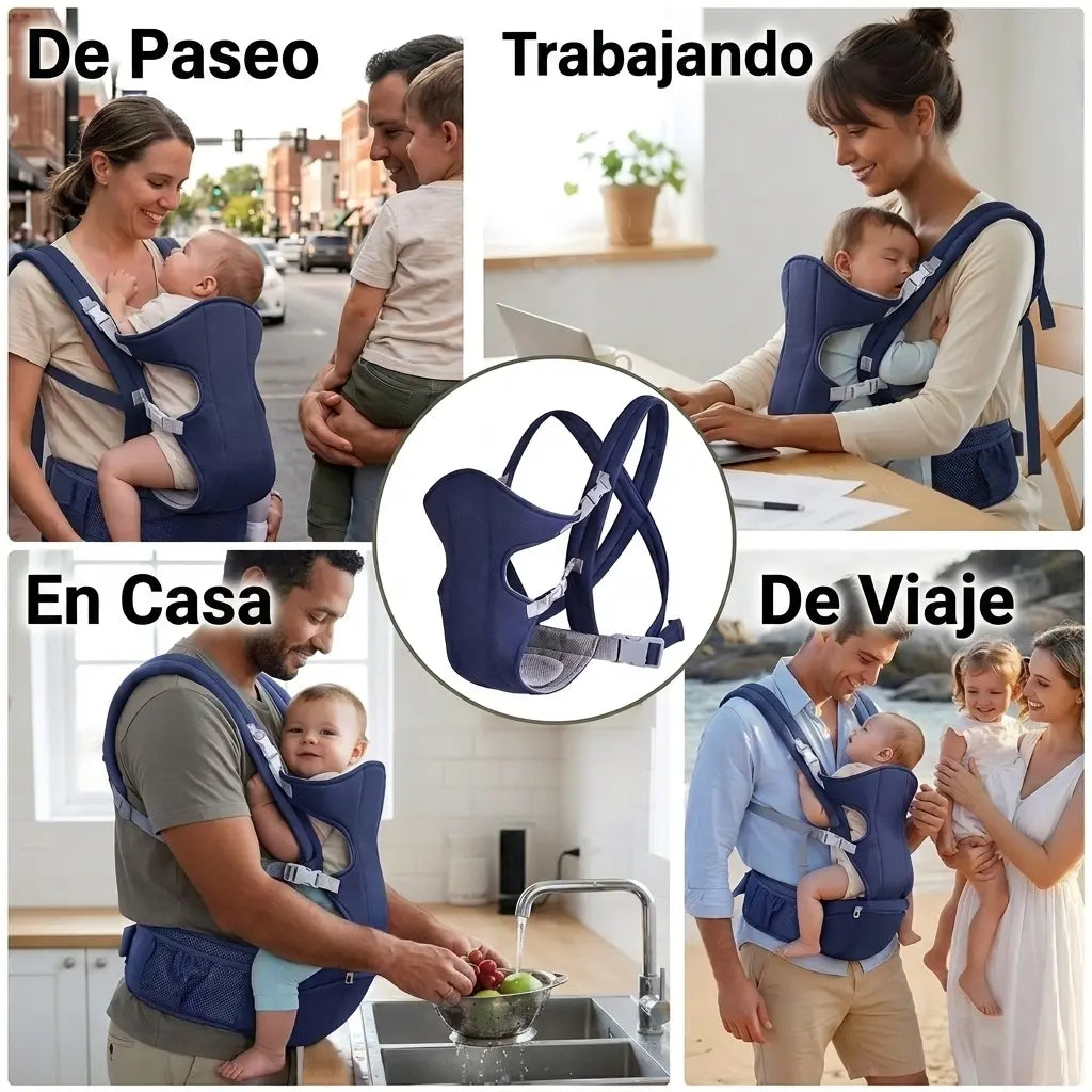 Portabebés Ergonómico Premium - Cómodo y Seguro