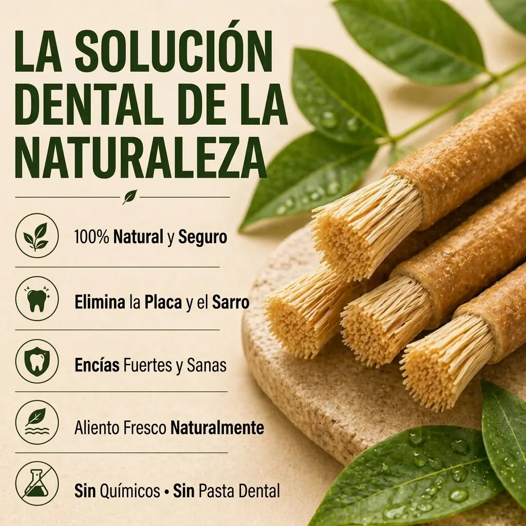 Cepillo Dental Natural Miswak - Blanqueador 100% Orgánico