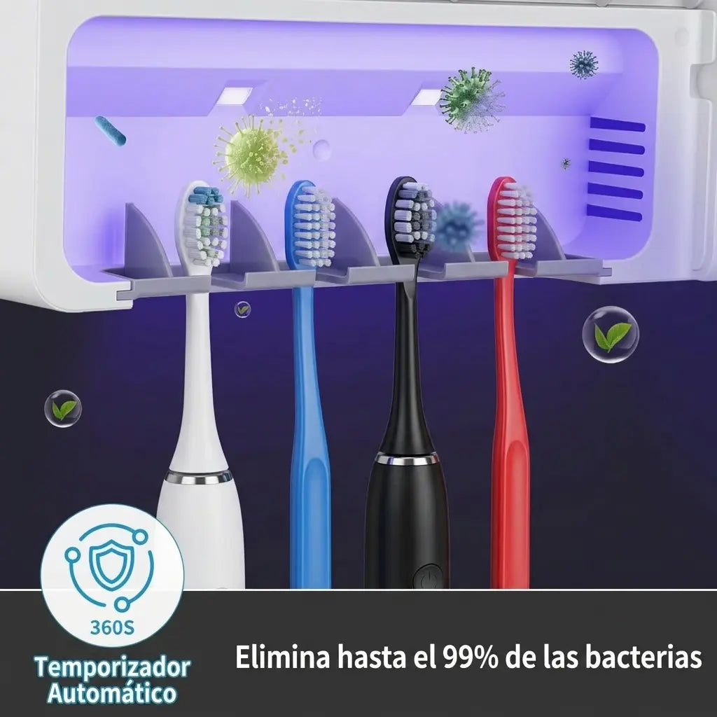 Esterilizador UV de Cepillos y Dispensador de Pasta Inteligente