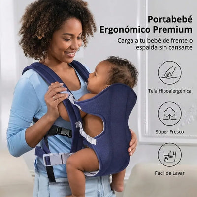 Portabebés Ergonómico Premium - Cómodo y Seguro