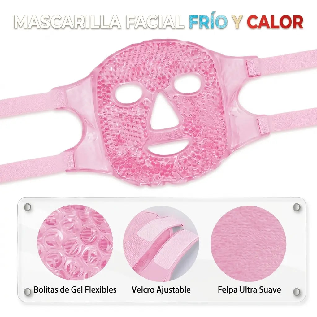 Máscara Facial Terapéutica de Gel (Frío y Calor)