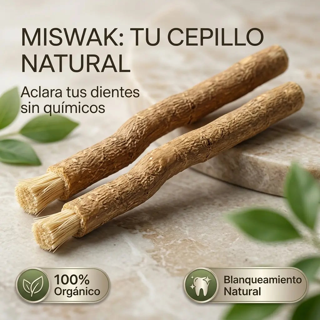 Cepillo Dental Natural Miswak - Blanqueador 100% Orgánico