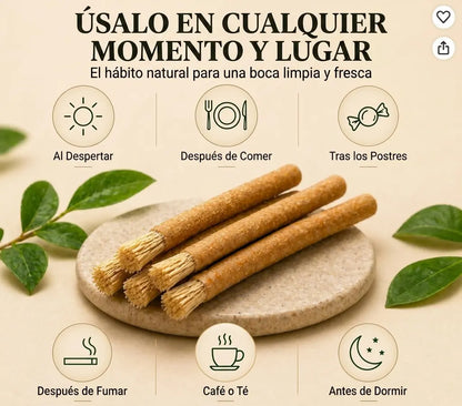 Cepillo Dental Natural Miswak - Blanqueador 100% Orgánico